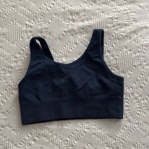 JoyLab Dark Blue Ribbed Sports Bra